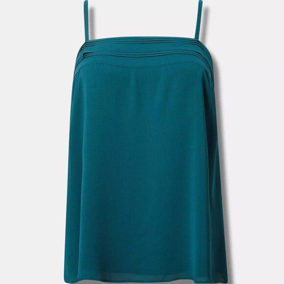 Torrid Chiffon Pintuck Square Neck Cami - Picture 1 of 7